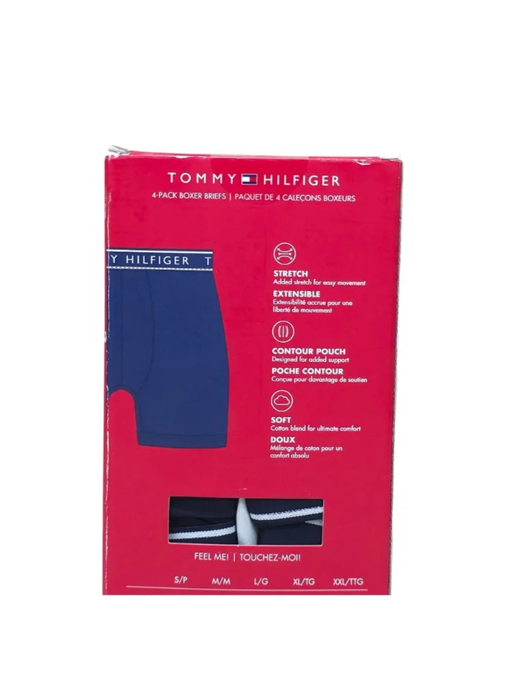 Tommy Hilfiger Mens 4-Pack Cotton Stretch Boxer Briefs Medium Assorted Colors